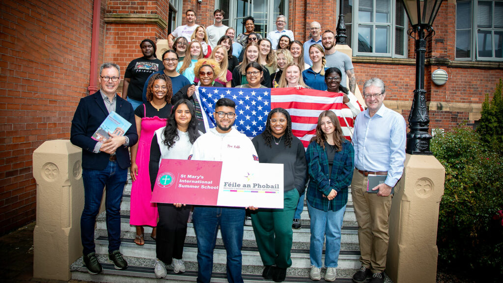 Bellarmine University students taking part in the International Summer School at St Mary's University College, Belfast.