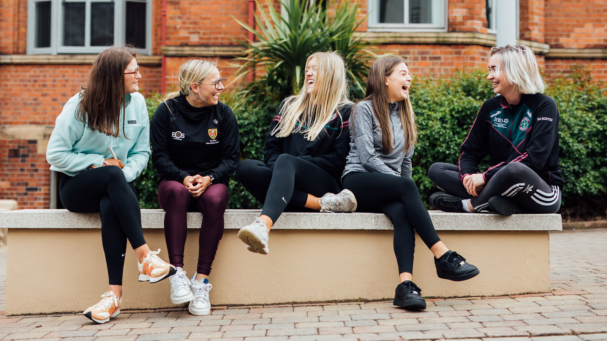 St Mary’s students enjoying the campus outside space