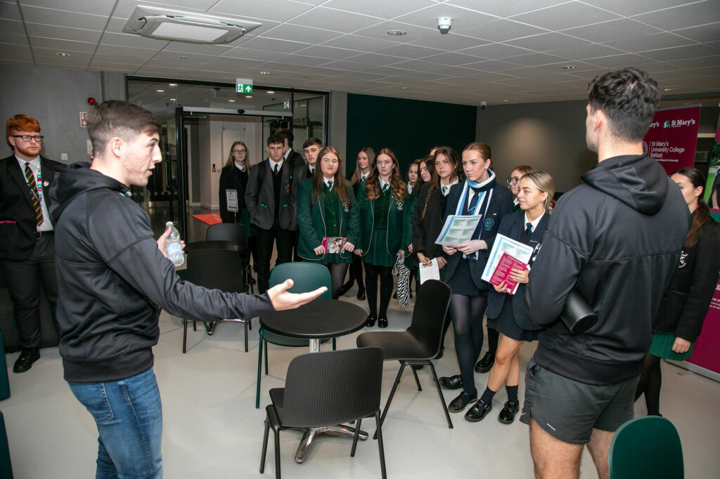 Open Days visiting students learning about St Mary’s from our College Ambassadors