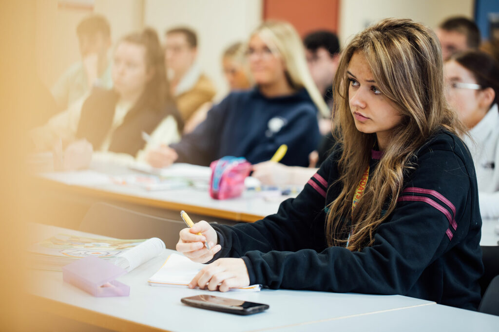 English Students in classroom lecture