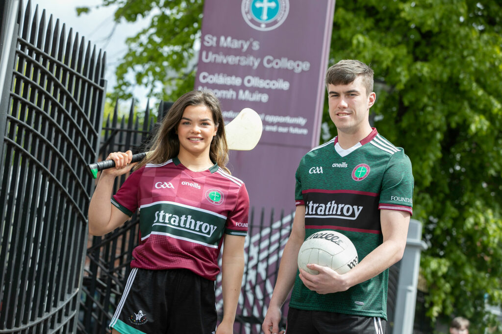 St Mary’s students proudly wearing the College jersey on the Falls Rd