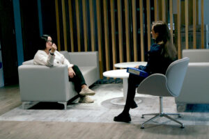 BA student liaising with Careers Officer