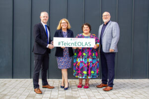 Paul Close, EA, Aingeal Nic an tSábhaisigh, An tÁisaonad, Maria Thomasson, Comhairle na Gaelscolaíochta, Peter Finn, St Mary’s University College.