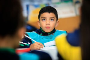 art workshop with PGCE students from SMUCB and children from Bunscoil Phobal Feirste Primary School